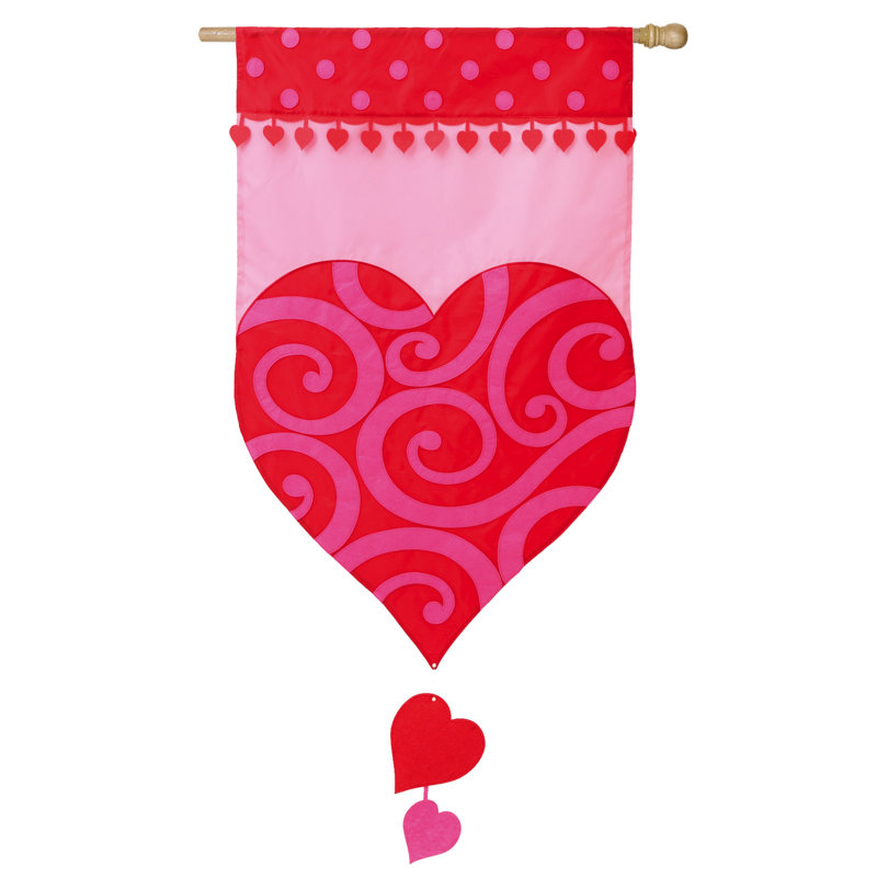 Evergreen Enterprises, Inc Valentine's Hearts Vertical Flag Wayfair